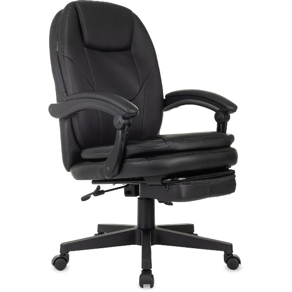 Кресло руководителя Бюрократ CH-868N-BF [ch-868n-bf/black-pu] на колесиках, эко.кожа, черный